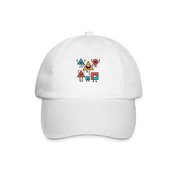 Design « Geo Laughics » - Casquette classique - blanc/blanc - Devant