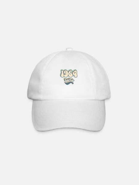 1964 retro idée cadeau - Casquette classique - blanc/blanc