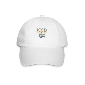 1995 Retro Geschenkidee - Baseballkappe - Weiß/Weiß - Vorne
