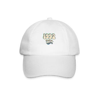 1992 Retro Geschenkidee - Baseballkappe - Weiß/Weiß - Vorne