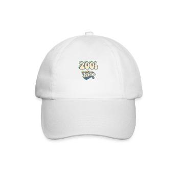 2001 Retro Geschenkidee - Baseballkappe - Weiß/Weiß - Vorne