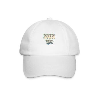 2015 Retro Geschenkidee - Baseballkappe - Weiß/Weiß - Vorne