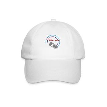 "drift happens!" Logo - Baseballkappe - Weiß/Weiß - Vorne
