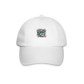 Aujourd'hui, je ne fais rien... et demain, je fini - Casquette classique - blanc/blanc - Devant