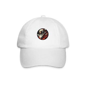 Der Nachdenkliche Weihnachtsmann - Baseballkappe - Weiß/Weiß - Vorne