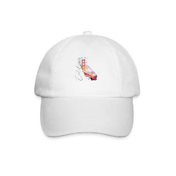 Golden Gate Bridge in the California Map CA - Baseball Cap - white/white - Front