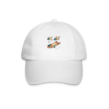 Retro Starships: A Galactic Adventure - Baseball Cap - white/white - Front