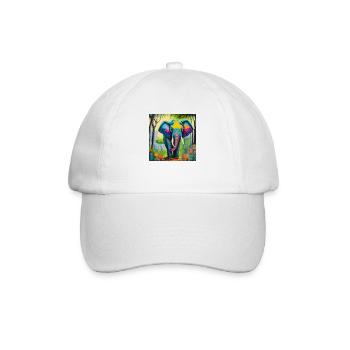 Elephant in the jungle - Baseball Cap - white/white - Front