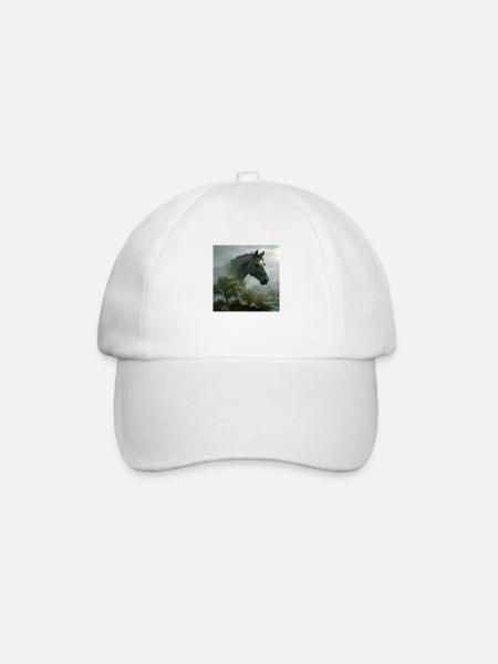 Pferd Star - Baseballkappe - Weiß/Weiß