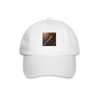 Samurai Sabre Poster Design - Baseball Cap - white/white - Front