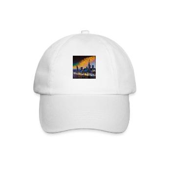 La ville la nuit - Casquette classique - blanc/blanc - Devant