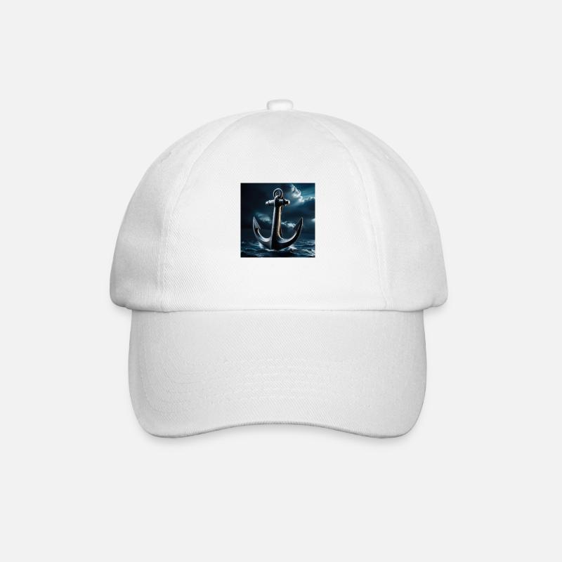 Anchor - Baseball Cap - white/white