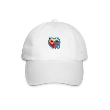 Two faces of the heart - Baseball Cap - white/white - Front