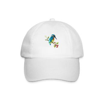 Bunter Vogel - Baseballkappe - Weiß/Weiß - Vorne