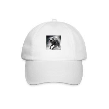 Wolf Animal Vector Nature Illustration Design Wild - Baseball Cap - white/white - Front