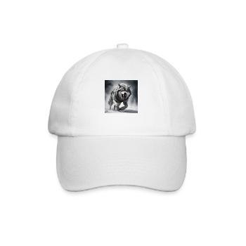 Wolf Animal Vector Nature Illustration Design Wild - Baseball Cap - white/white - Front