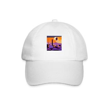 Desert in the moonlight - Baseball Cap - white/white - Front