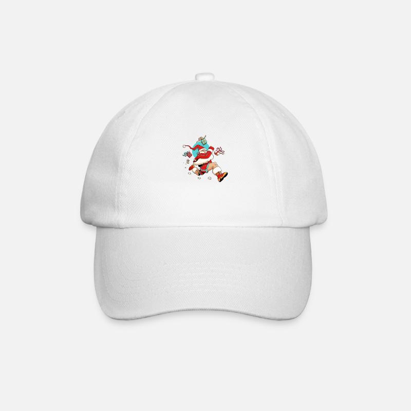Läufer Weihnachtsmann - Baseballkappe - Weiß/Weiß