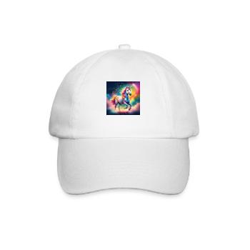 Einhorn Nevina Rainbow - sparkling Unicorn - Baseballkappe - Weiß/Weiß - Vorne