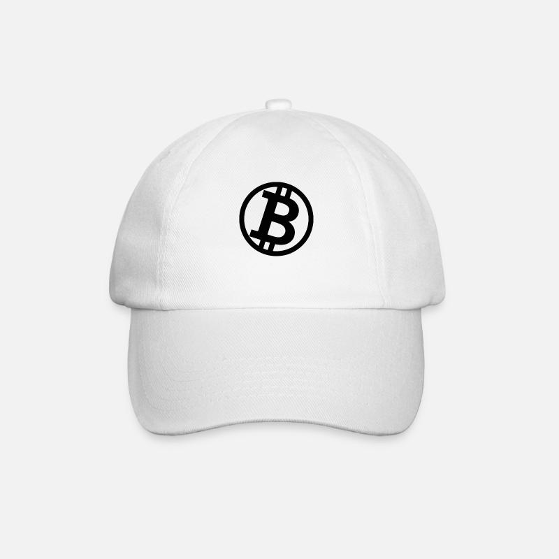 Bitcoin schwarz - Baseballkappe - Weiß/Weiß