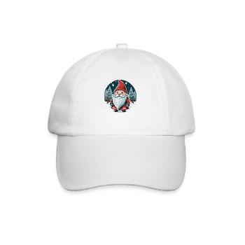 Christmas gnome - Baseball Cap - white/white - Front