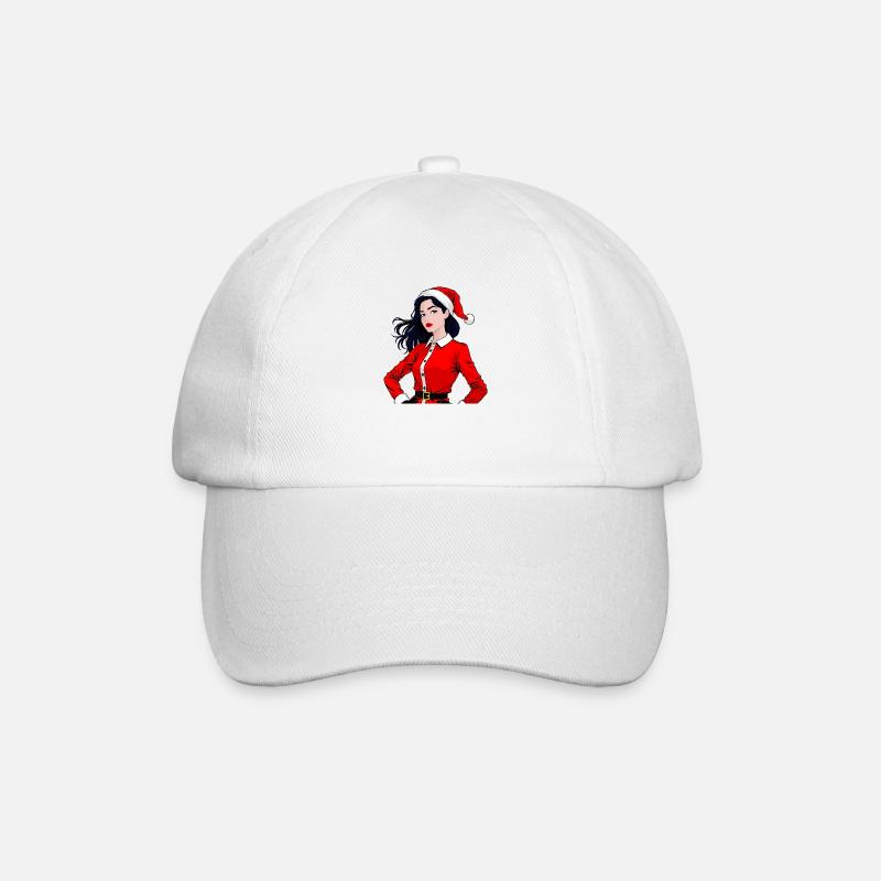 weihnachtsfrau Weihnachten female mrs. santa clara - Baseballkappe - Weiß/Weiß