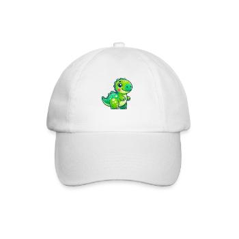 Dino Comic - Baseballkappe - Weiß/Weiß - Vorne
