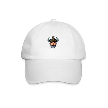 Captain Matrose - Baseballkappe - Weiß/Weiß - Vorne