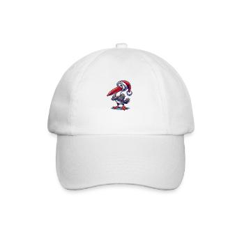 Pelikan Weihnachten - Baseballkappe - Weiß/Weiß - Vorne