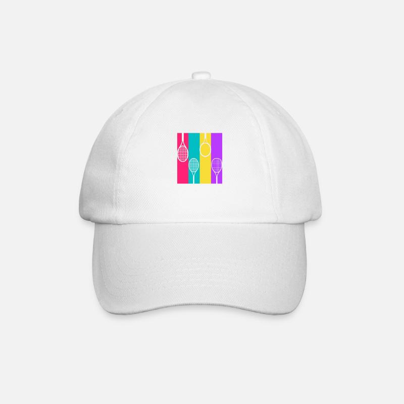 Retro Tennis - Tennis Geschenkidee - Baseballkappe - Weiß/Weiß