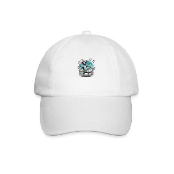 Rat chantant avec danse du cerceau - Casquette classique - blanc/blanc - Devant