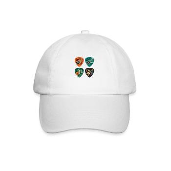 Vintage Guitar Pick Guitarist Gift - Baseball Cap - white/white - Front
