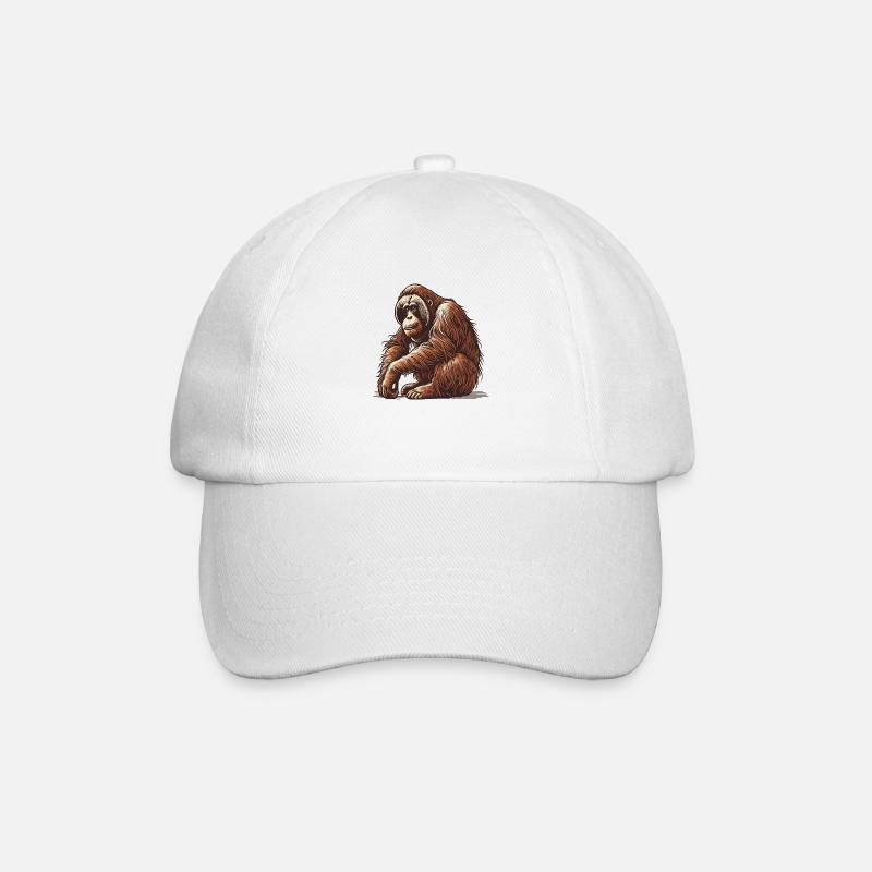 Orangutan - Baseball Cap - white/white
