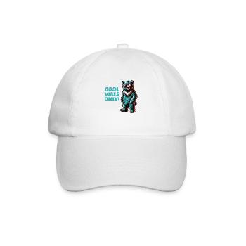 bear cool - Baseball Cap - white/white - Front