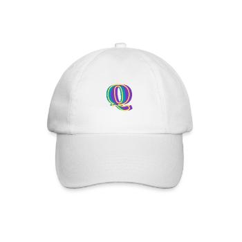 Lettre q multicolore - Casquette classique - blanc/blanc - Devant