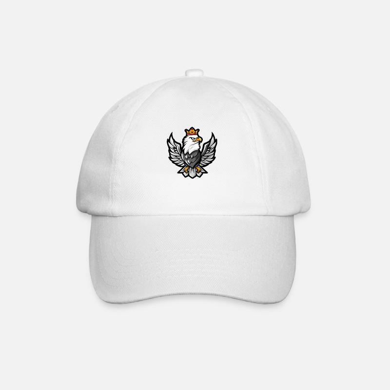 Eagle Cartoon Crown - Baseball Cap - white/white
