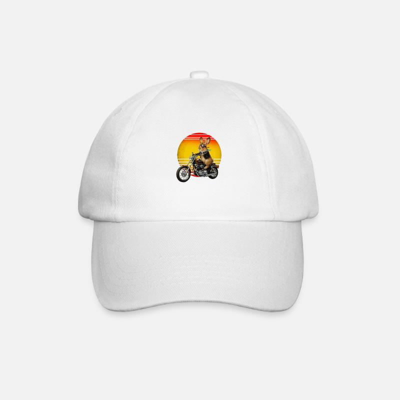 Un lapin sur une moto - Casquette classique - blanc/blanc