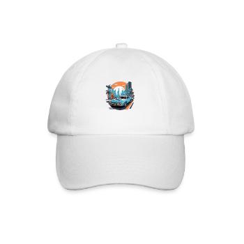 Retro Future - Baseballkappe - Weiß/Weiß - Vorne