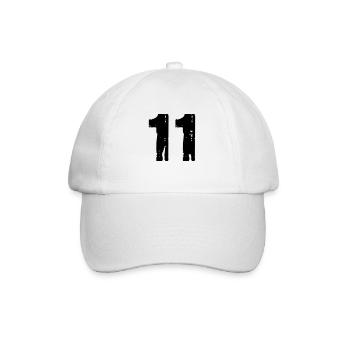 11 - Baseballkappe - Weiß/Weiß - Vorne