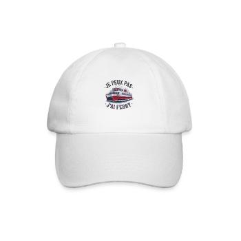 je peux pas j'ai ferry - Casquette classique - blanc/blanc - Devant