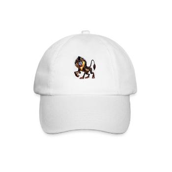 Mandrill-Pavian - Baseballkappe - Weiß/Weiß - Vorne