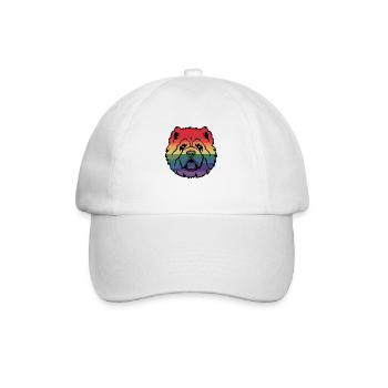 Chow chow arc-en-ciel - Casquette classique - blanc/blanc - Devant