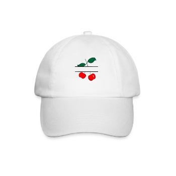 Cherry banner - Baseball Cap - white/white - Front
