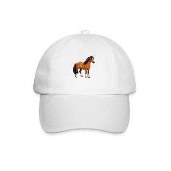 New Forest Pony-Rolle - Baseballkappe - Weiß/Weiß - Vorne
