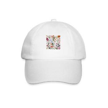 Blumen Liese - Baseballkappe - Weiß/Weiß - Vorne