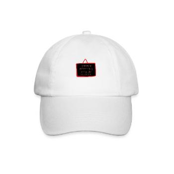 Bold "Question Everything" Philosophy Design - Baseball Cap - white/white - Front
