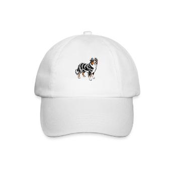Australian Shepherd - Baseball Cap - white/white - Front