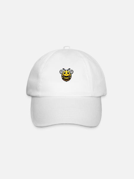 hummel biene - Baseballkappe - Weiß/Weiß
