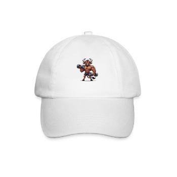 stier fitness - Baseballkappe - Weiß/Weiß - Vorne