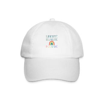Liberté Egalité FCKAFDÉ - Arc-en-ciel FCKAFD - Casquette classique - blanc/blanc - Devant